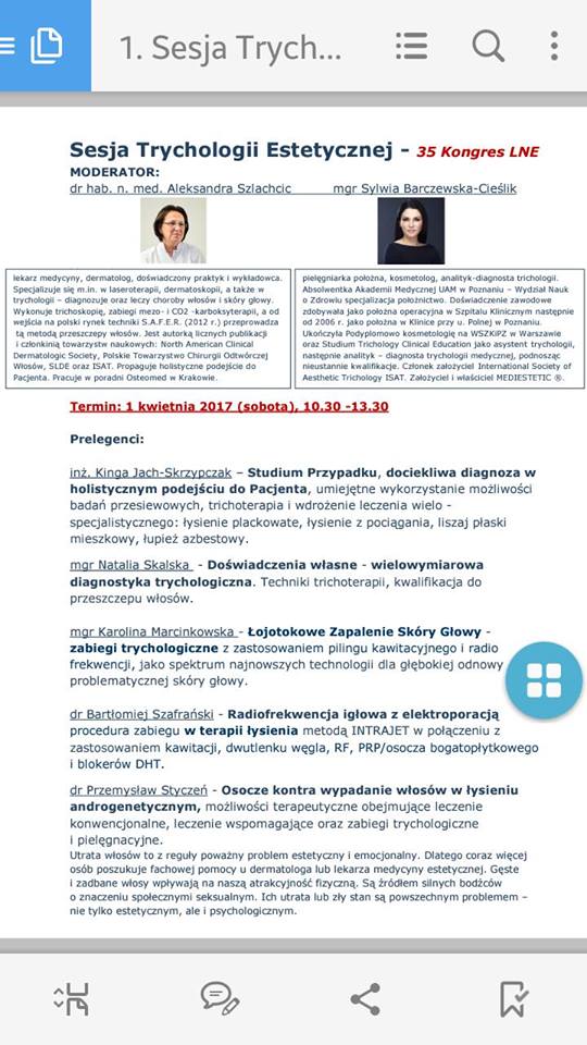 Prelekcja Kongresowa Kraków 2017