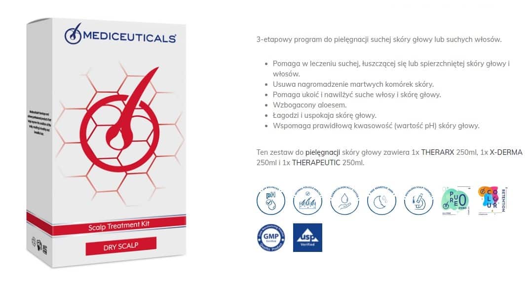 Mediceuticals For dry scalp sucha skóra głowy 