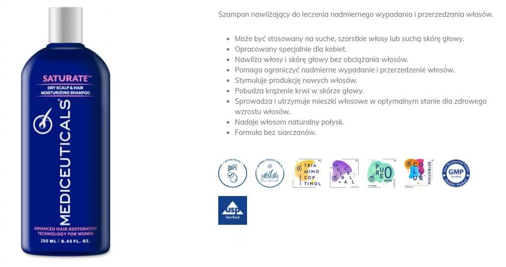 Mediceuticals saturate szampon