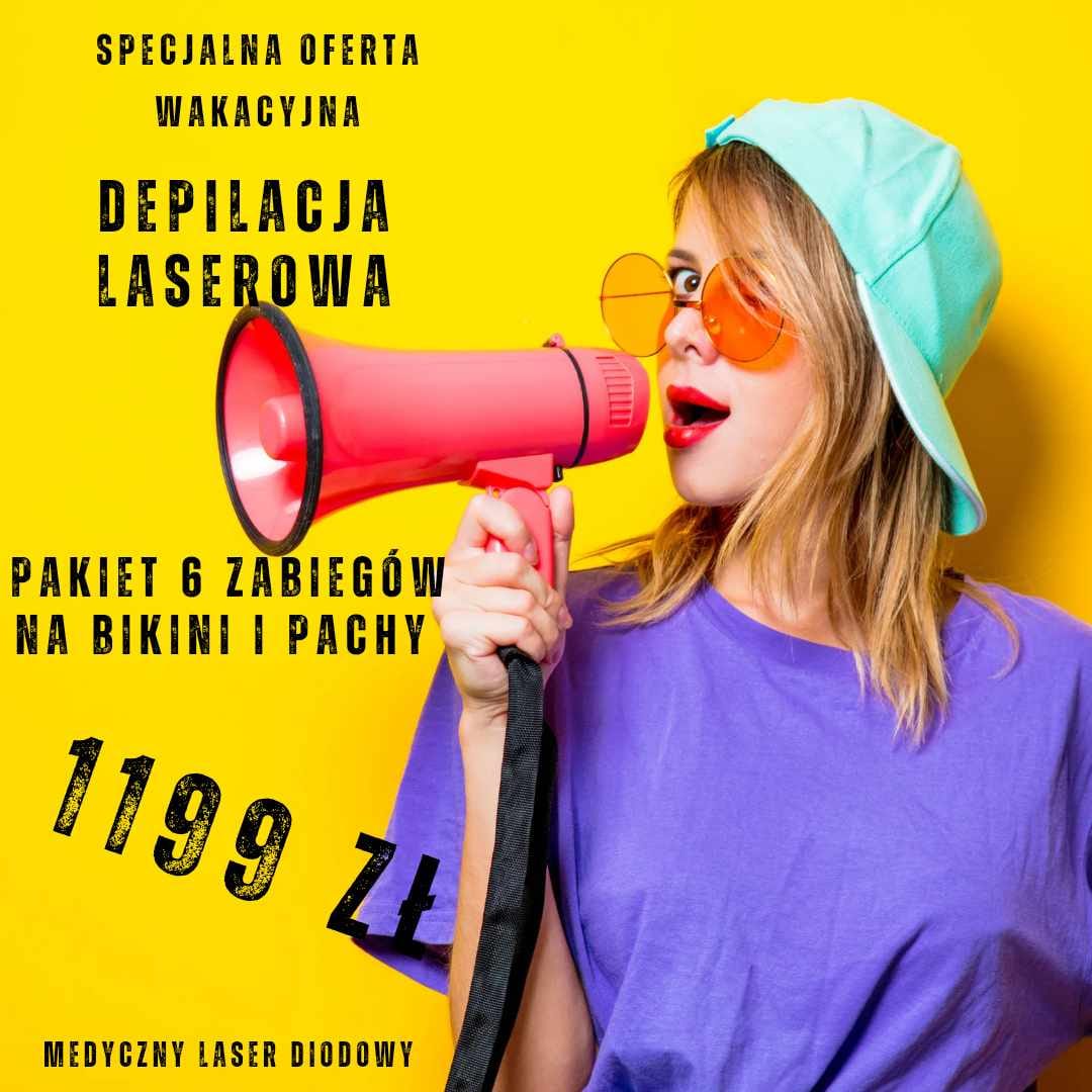 depilacja laserowa głogów pakiet za 1199 zł trycho-derm 