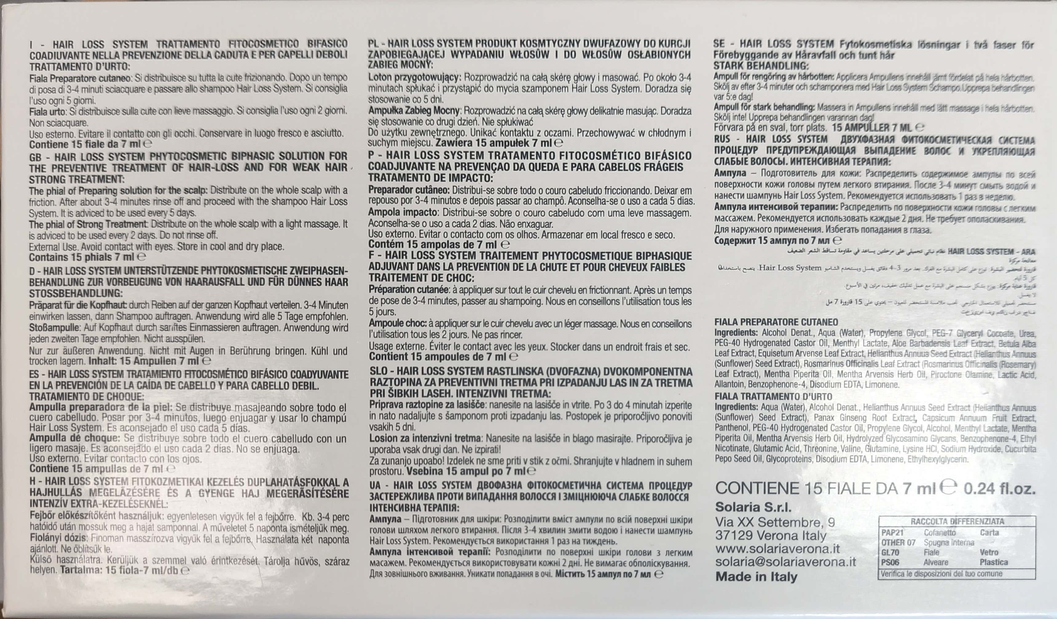 hair loss system skład