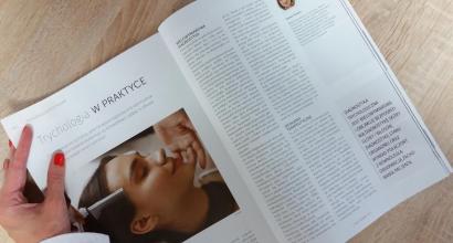 Artykuł "Trychologia w praktyce". Magazyn LNE.