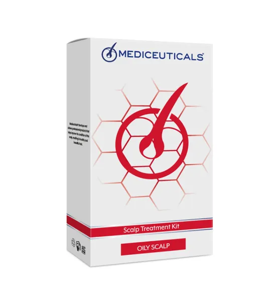 Zestaw Mediceuticals kosmetyków do tłustej skóry głowy (Sov-XTM 250ml, TherapeuticTM 250ml, TheraRxTM 250ml)