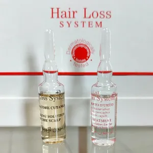 Hair Loss System ampoules, peeling and scalp rub, included in the Solaria set